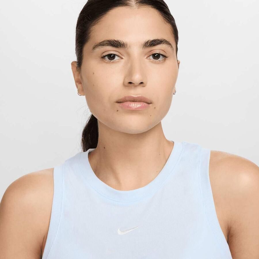 Nike Sportswear Essential Rib Crop Tank Top Women Tops blauw Maat XS Kleding - Foto 2