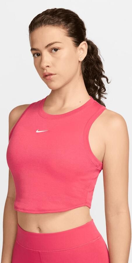 Nike Sportswear Essential Rib Crop Tanktop Wo Tops lichtroze Maat XS Kleding - Foto 3