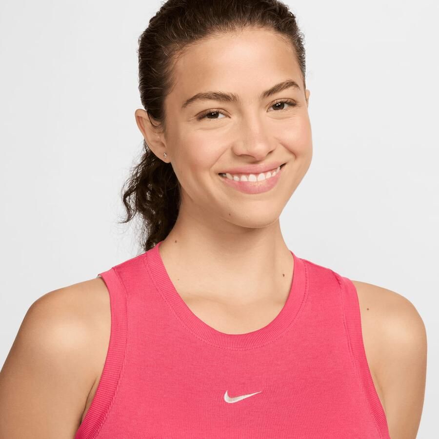 Nike Sportswear Essential Rib Crop Tanktop Wo Tops lichtroze Maat XS Kleding
