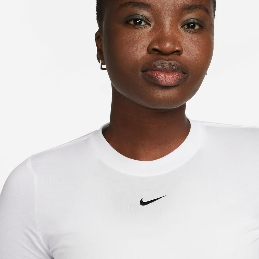 Nike Sportswear Essential Slim Crop Tee T-shirts Kleding white maat: XS beschikbare maaten:XS S M L XL