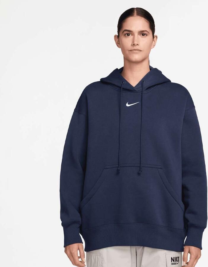 Nike Sportswear Fleece Oversize Hoodie Women Hoodies & Sweaters blauw Maat XS Kleding - Foto 4