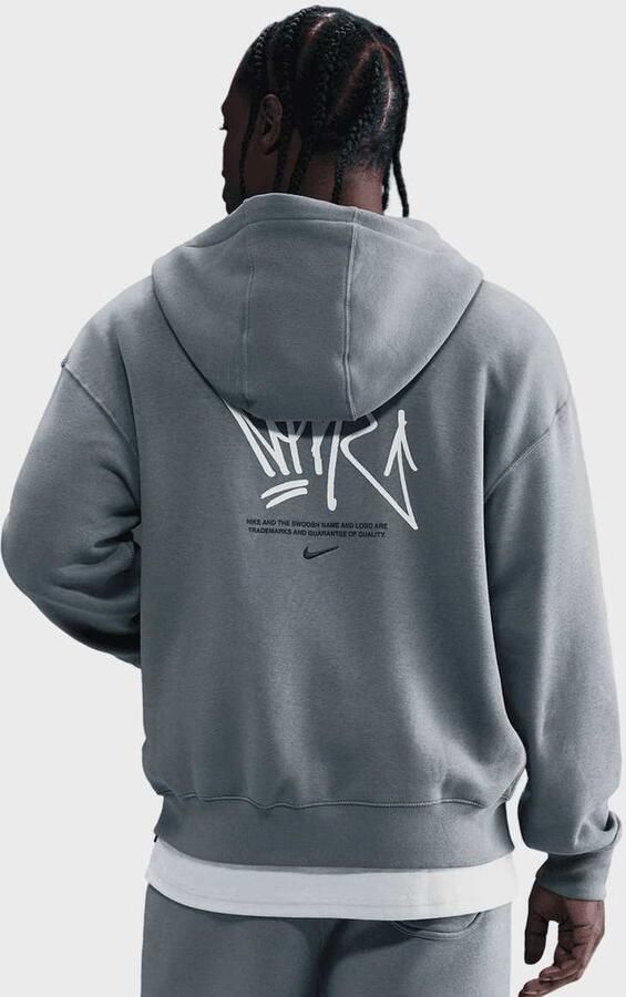 Nike Sportswear Full-Zip Fleece Hoodie Men Hoodies & Sweaters grijs Maat XL Kleding - Foto 2