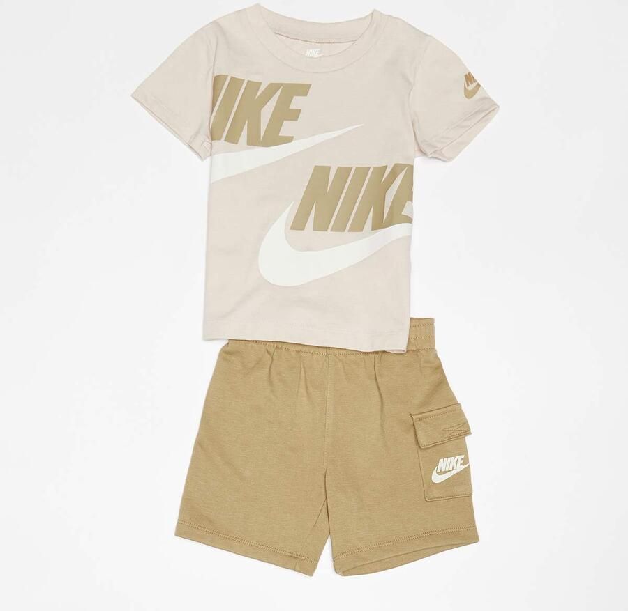 Nike Sportswear High Brand Read Cargo Shorts Set (2 Piece) Baby Rompers & Sets in beige formaten: 18 M - Foto 3