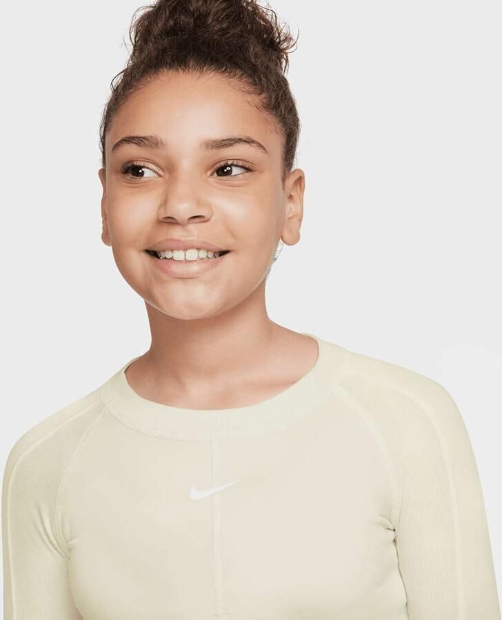 Nike Sportswear Long Sleeve Top Dance Unisex Longsleeves beige Kleding - Foto 1