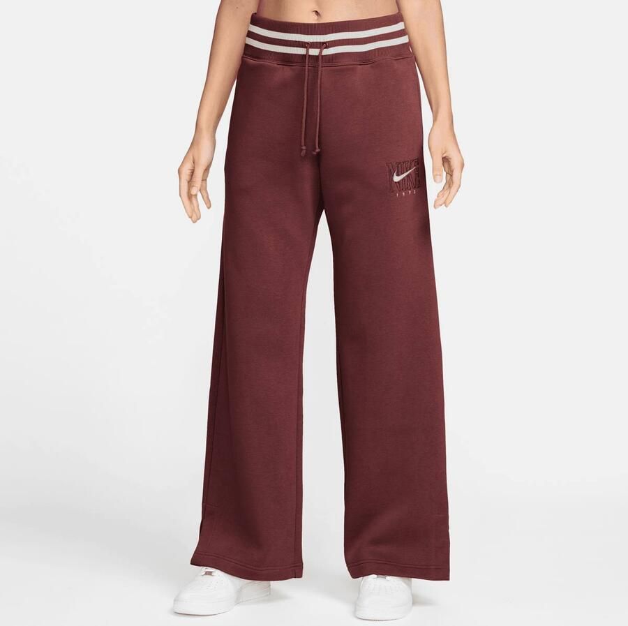 Nike Sportswear Phoenix Fleece High-Rise Graphics Wide Pants Wo Trainingsbroeken rood Maat XS Kleding - Foto 3