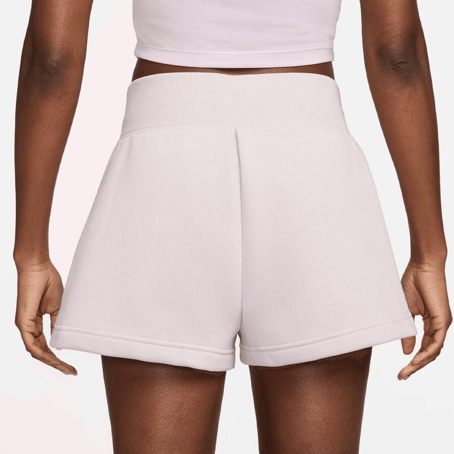 Nike Sportswear Phoenix Fleece High Rise Short Sportshorts platinum violet sail maat: XS beschikbare maaten:XS S M L
