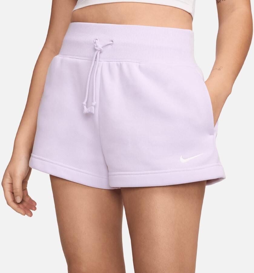 Nike sshorts met ruimvallende pasvorm en hoge taille Sportswear Phoenix Fleece Violet Mist Sail- Violet Mist Sail - Foto 2