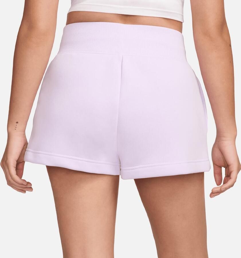 Nike sshorts met ruimvallende pasvorm en hoge taille Sportswear Phoenix Fleece Violet Mist Sail- Violet Mist Sail