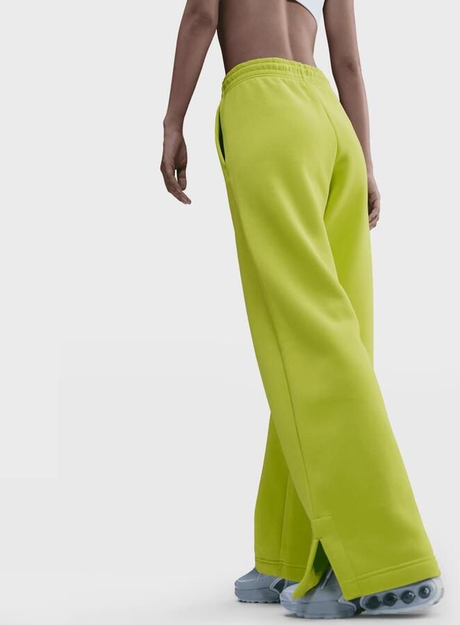 Nike Sportswear Phoenix Fleece High-Waisted Wide-Leg Pants Wo Trainingsbroeken groen Maat XS Kleding