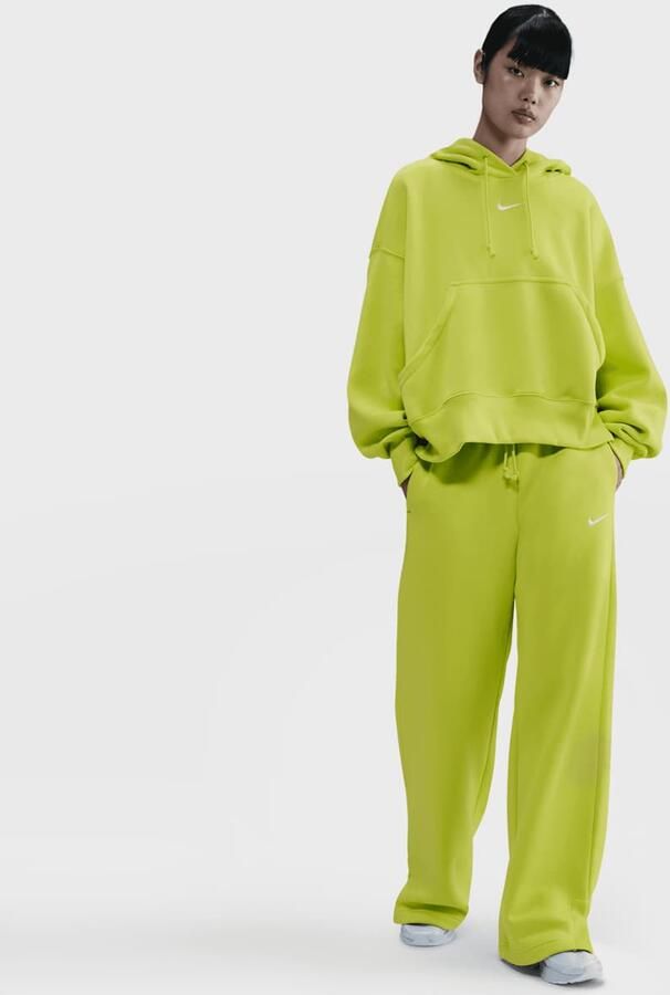 Nike Sportswear Phoenix Fleece High-Waisted Wide-Leg Pants Wo Trainingsbroeken groen Maat XS Kleding - Foto 2