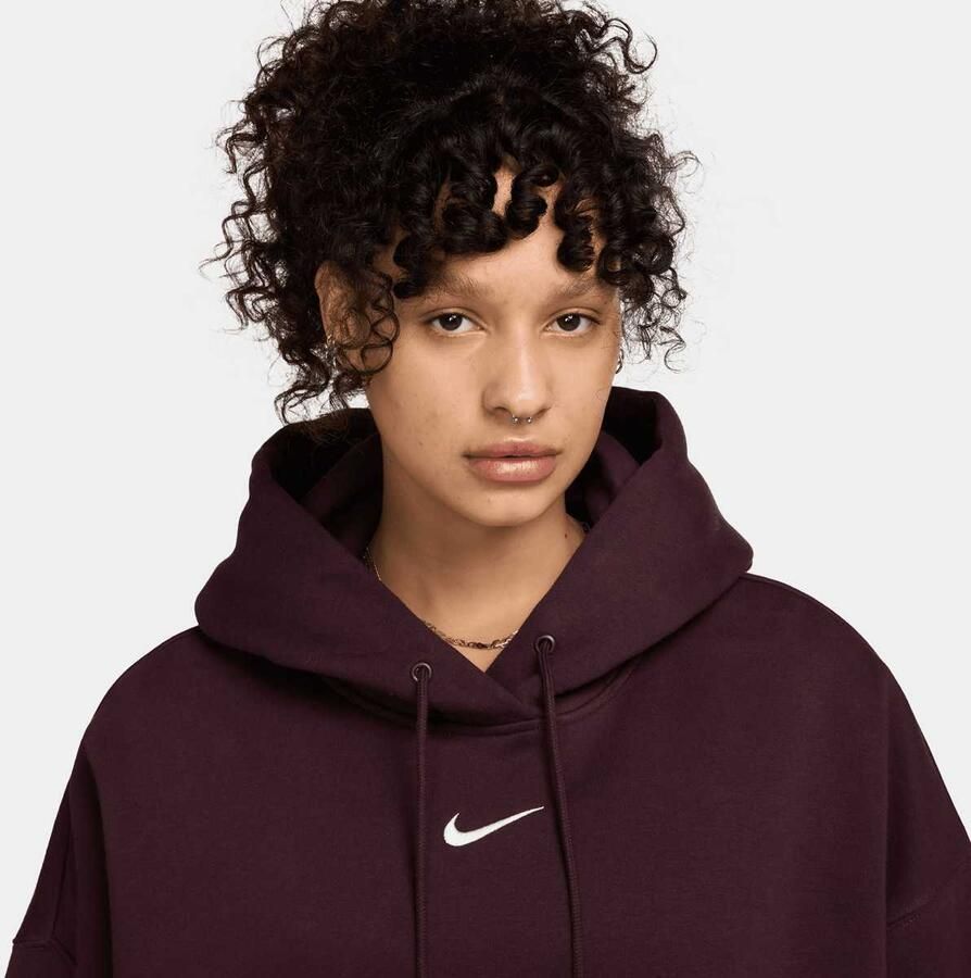 Nike Sportswear Phoenix Fleece Over-Oversized Hoodie Wo Hoodies & Sweaters rood Maat XS Kleding
