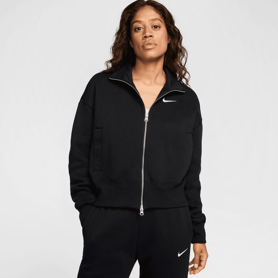 Nike Sportswear Phoenix Fleece Oversize-Track-Jacket Women Trainingspakken zwart Maat XS Kleding - Foto 3