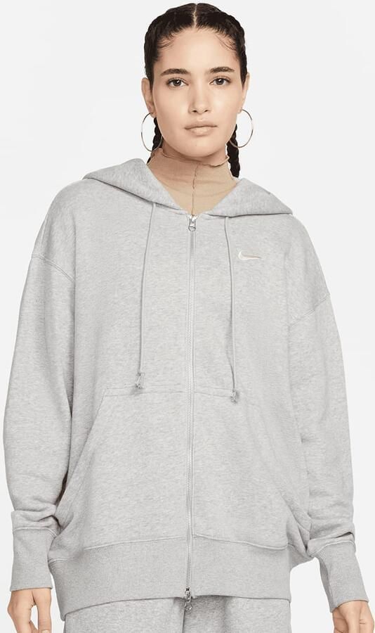 Nike Sportswear Phoenix Fleece Oversized Full-zip Hoodie Hooded vesten Kleding dk grey heather sail maat: XS beschikbare maaten:XS M L XL - Foto 3