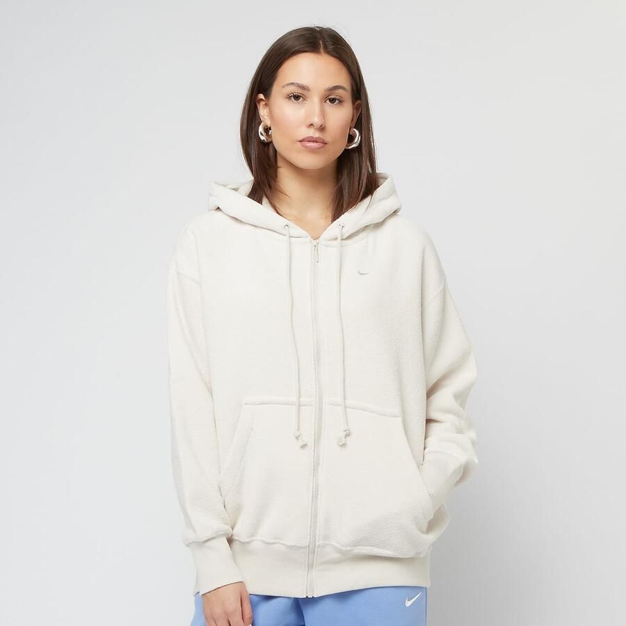 Nike Oversized comfortabele fleecehoodie met rits voor dames Sportswear Phoenix Plush Light Orewood Brown Sail- Dames Light Orewood Brown Sail - Foto 3