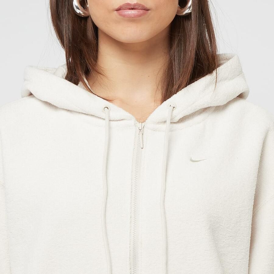 Nike Oversized comfortabele fleecehoodie met rits voor dames Sportswear Phoenix Plush Light Orewood Brown Sail- Dames Light Orewood Brown Sail - Foto 2