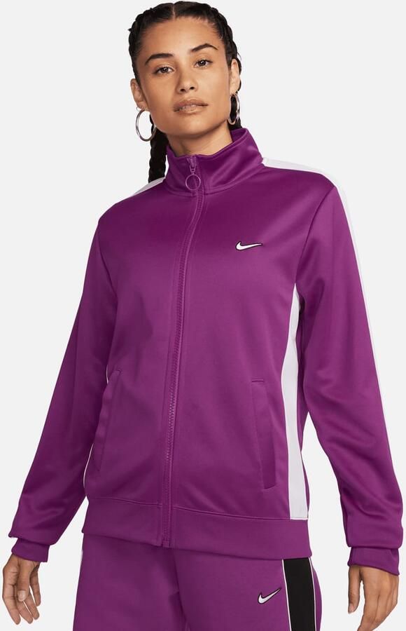 Nike Sportswear Poly-knit Jacket Swoosh Rits hoodies bold berry white maat: XS beschikbare maaten:XS S M L - Foto 3