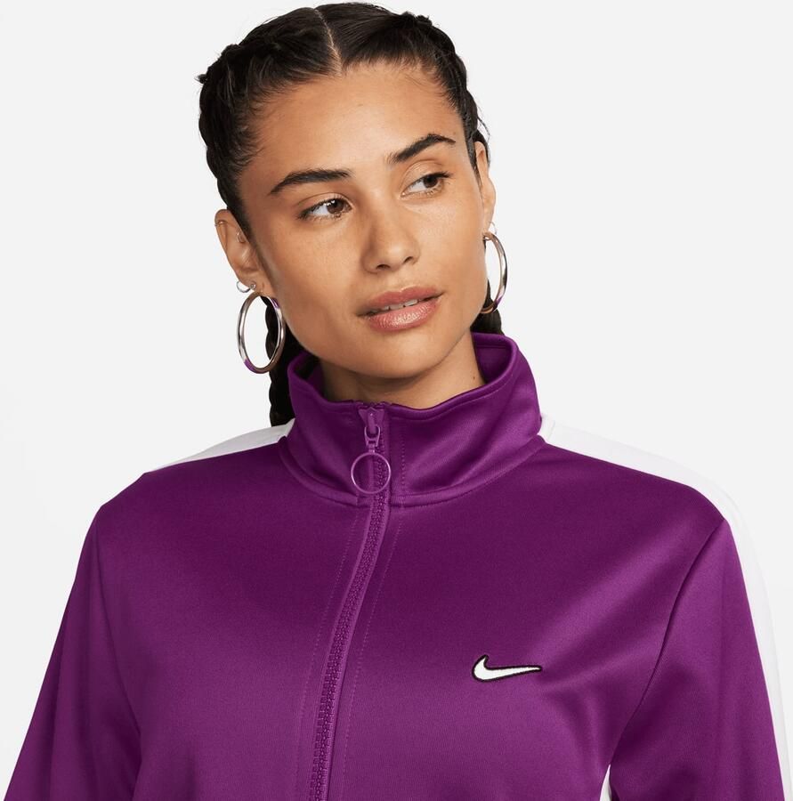 Nike Sportswear Poly-knit Jacket Swoosh Rits hoodies bold berry white maat: XS beschikbare maaten:XS S M L