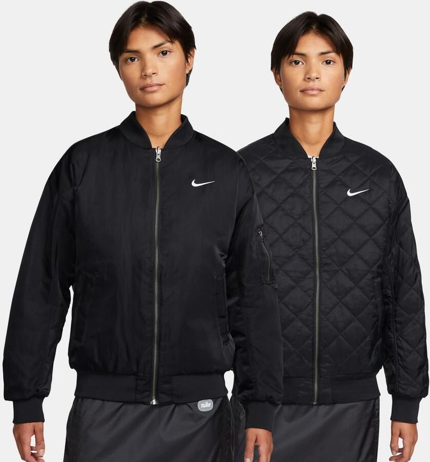Nike Sportswear Reversible Varsity Bomber Jacket Tussenseizoensjassen Dames black black white maat: XS beschikbare maaten:XS S M L - Foto 3
