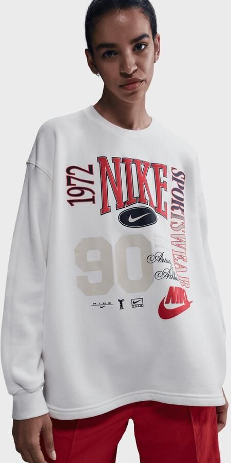 Nike Oversized sweatshirt met ronde hals van sweatstof voor dames Sportswear Sail- Dames Sail - Foto 3
