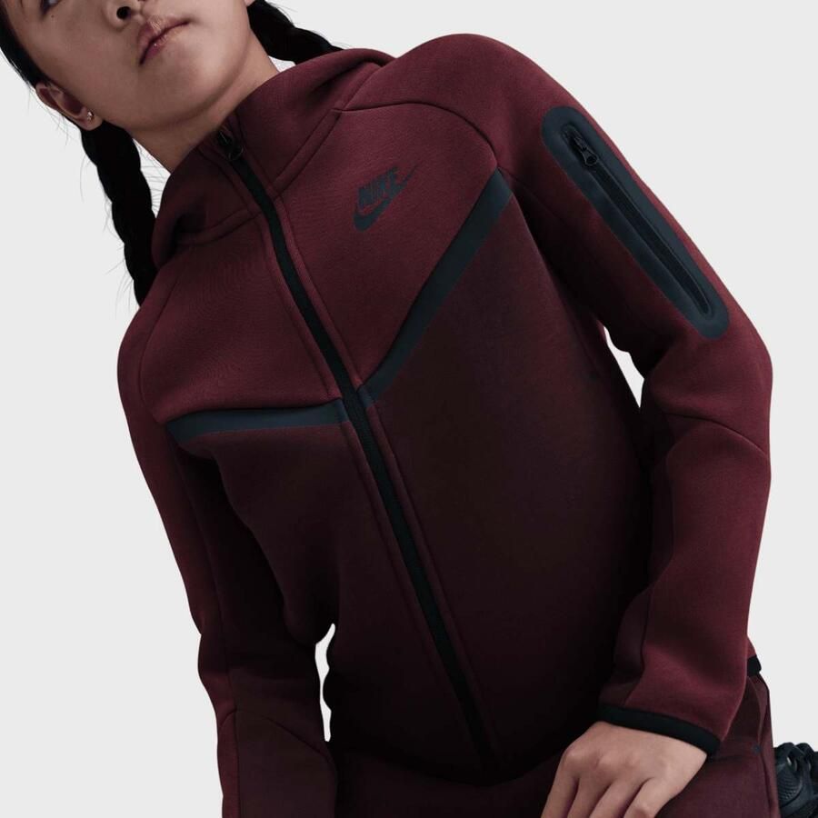Nike Sportswear Tech Fleece Full-Zip Hoodie Unisex Hoodies & Sweaters rood Kleding