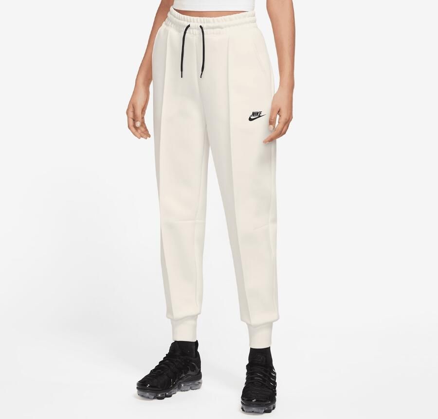 Nike Sportswear Tech Fleece Mid Rise Jogger Trainingsbroeken Kleding pale ivory black maat: XS beschikbare maaten:XS S M L - Foto 3