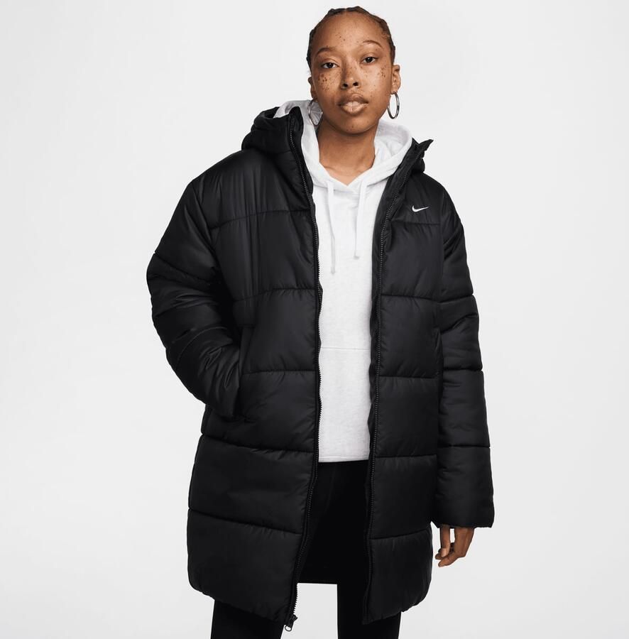 Nike Therma-FIT ruimvallende parka voor dames Sportswear Classic Puffer Black White- Dames Black White - Foto 3