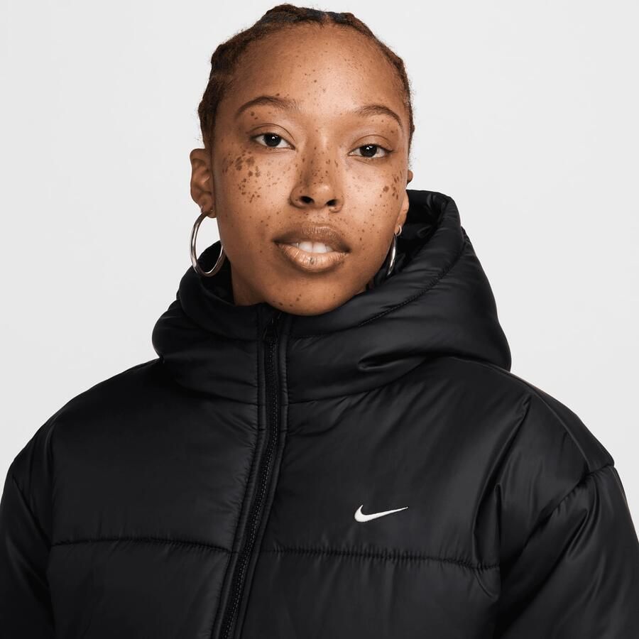 Nike Therma-FIT ruimvallende parka voor dames Sportswear Classic Puffer Black White- Dames Black White - Foto 2