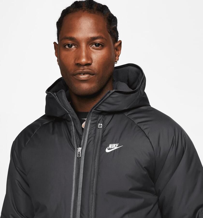 Nike Sportswear Therma-fit Repel Hooded Jacket Winterjassen Heren dk smoke grey dk grey white maat: M beschikbare maaten:S M L - Foto 2