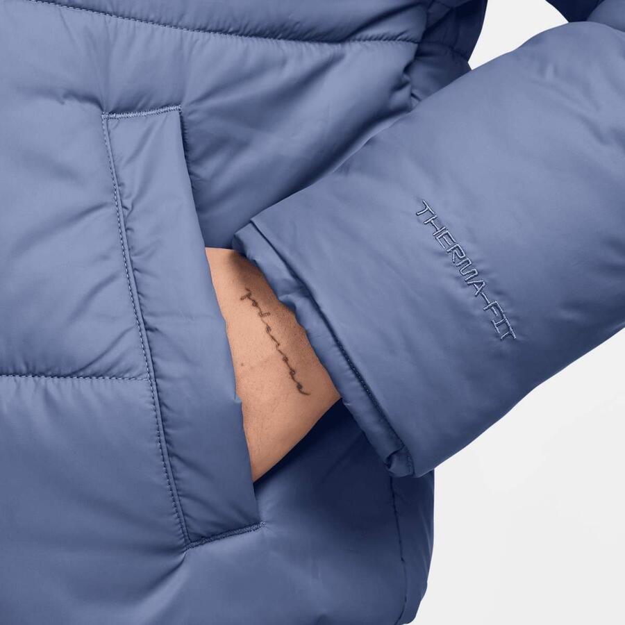 Nike Sportswear Therma-Fit Synthetic Fill Classic Puffer Jacket Wo jackets blauw Maat XS Kleding
