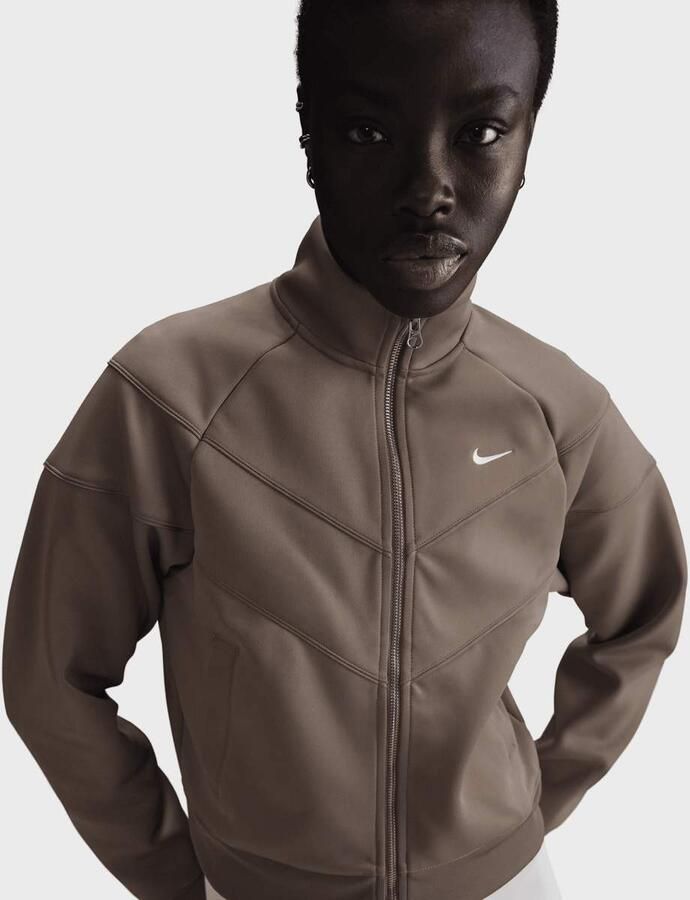 Nike Sportswear Windrunner Poly Knit Jacket Women Tussenseizoensjassen bruin Maat XS Kleding