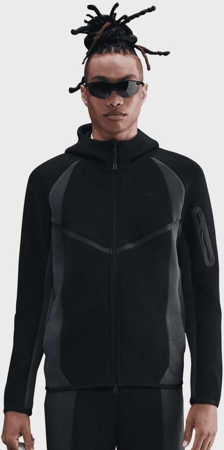 Nike Tech Color-Block Full-Zip Fleece Windrunner Jacket Men Trainingspakken zwart Maat XL Kleding - Foto 4