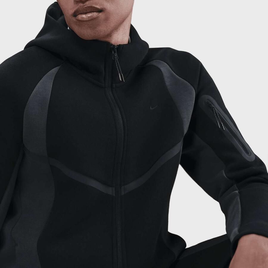 Nike Tech Color-Block Full-Zip Fleece Windrunner Jacket Men Trainingspakken zwart Maat XL Kleding