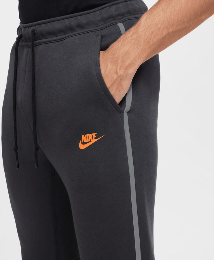 Nike Joggingbroek van fleece voor heren Tech Anthracite Safety Orange- Heren Anthracite Safety Orange - Foto 2