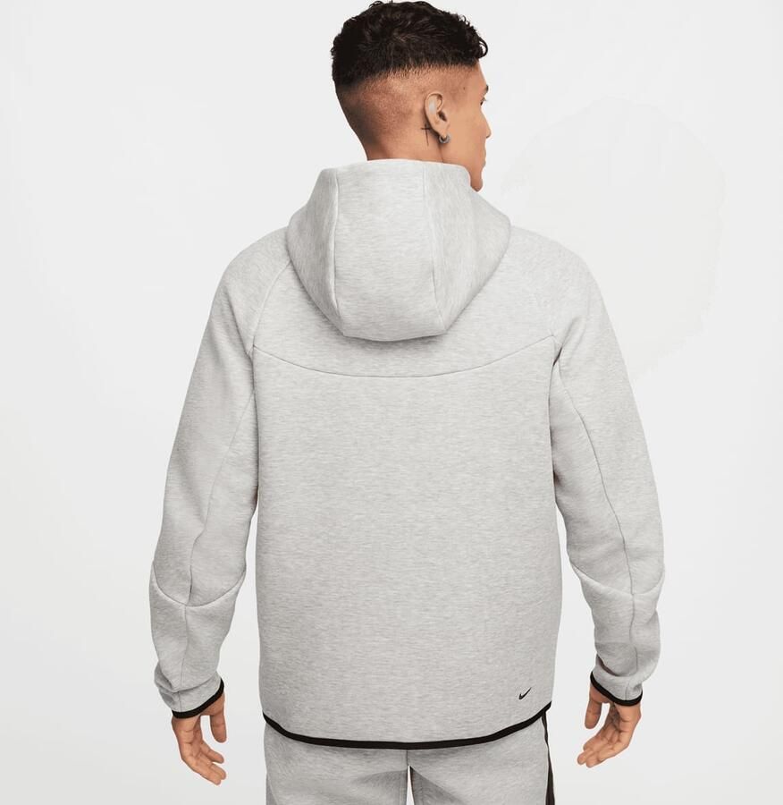 Nike Tech Windrunner herenjack van fleece met rits over de hele lengte Tech Dark Grey Heather- Heren Dark Grey Heather - Foto 2
