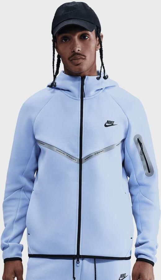 Nike Fleecejack met rits over de hele lengte en reflecterende details voor heren Tech Windrunner Blauw- Heren Blauw - Foto 4