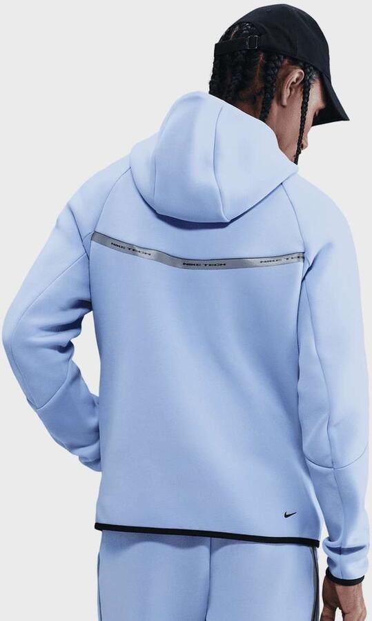 Nike Fleecejack met rits over de hele lengte en reflecterende details voor heren Tech Windrunner Blauw- Heren Blauw - Foto 3