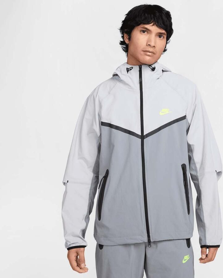 Nike Geweven Windrunner herenjack met rits over de hele lengte Tech Cool Grey- Heren Cool Grey - Foto 3