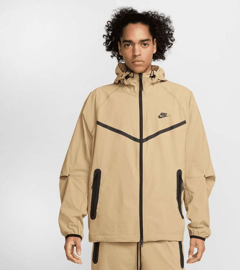 Nike Geweven herenjack Tech Parachute Beige Parachute Beige Black- Heren Parachute Beige Parachute Beige Black - Foto 3