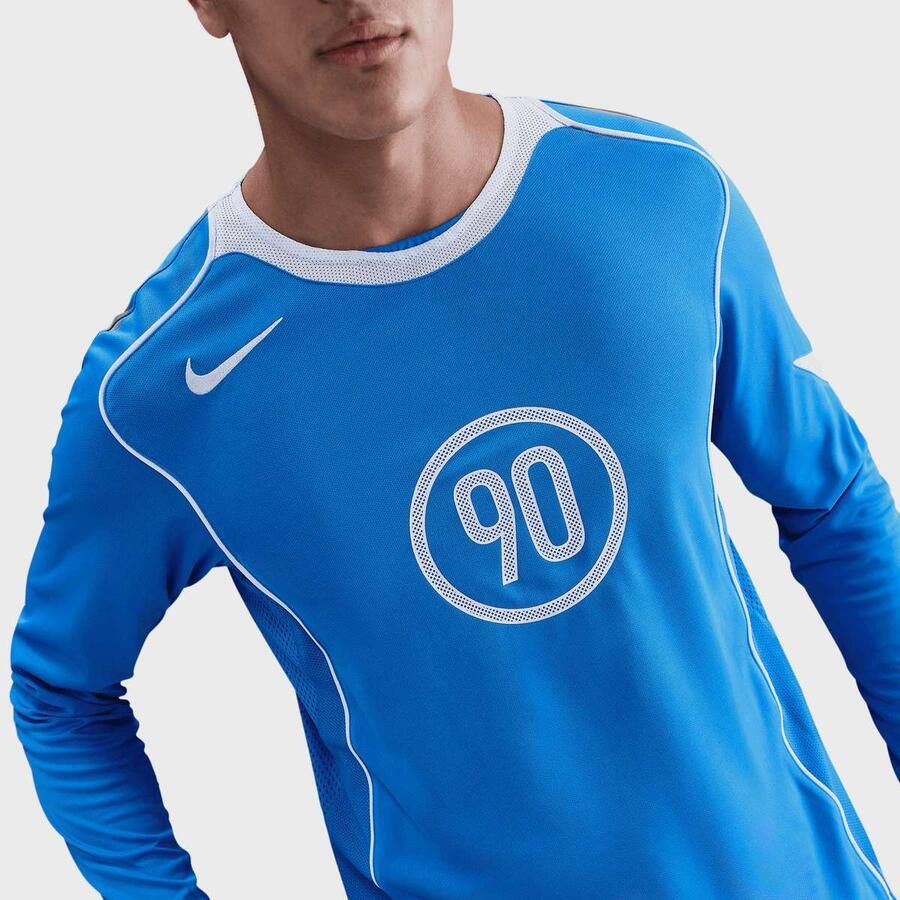 Nike Total 90 Dri-FIT Long-Sleeve Soccer Top Men Longsleeves blauw Maat XL Kleding