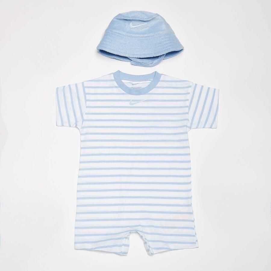 Nike Towel Terry Short Sleeve Romper Unisex Baby Rompers & Sets blauw M Kleding - Foto 3
