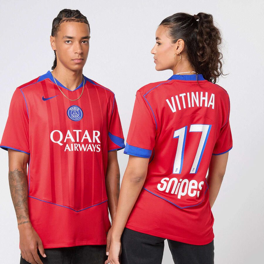 Nike Vitinha No. 17 PSG Third Stadium 2025 26 Unisex Trainingspakken rood Maat XL Kleding - Foto 3