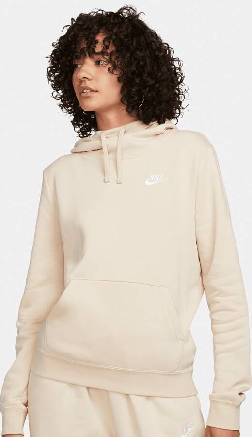 Nike Sportswear Club Fleece Funnel-neck Hoodie Hoodies Kleding sanddrift white maat: M beschikbare maaten:XS M