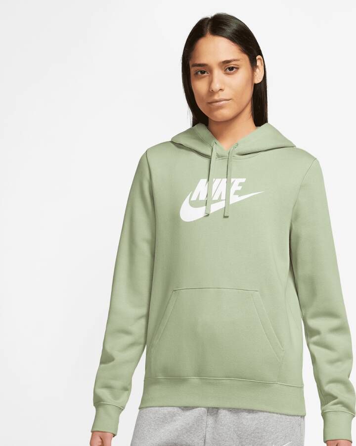 Nike Sportswear Club Fleece Logo Hoodie Hoodies Kleding honeydew white maat: L beschikbare maaten:XS S M L XL