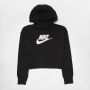 Nike Sportswear Club French Terry Cropped Hoodie Hoodies Kleding black white maat: XS beschikbare maaten:XS - Thumbnail 1