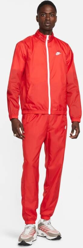 Nike Sportswear Club Lined Woven Track Suit Trainingspakken Kleding university red white maat: S beschikbare maaten:S M L