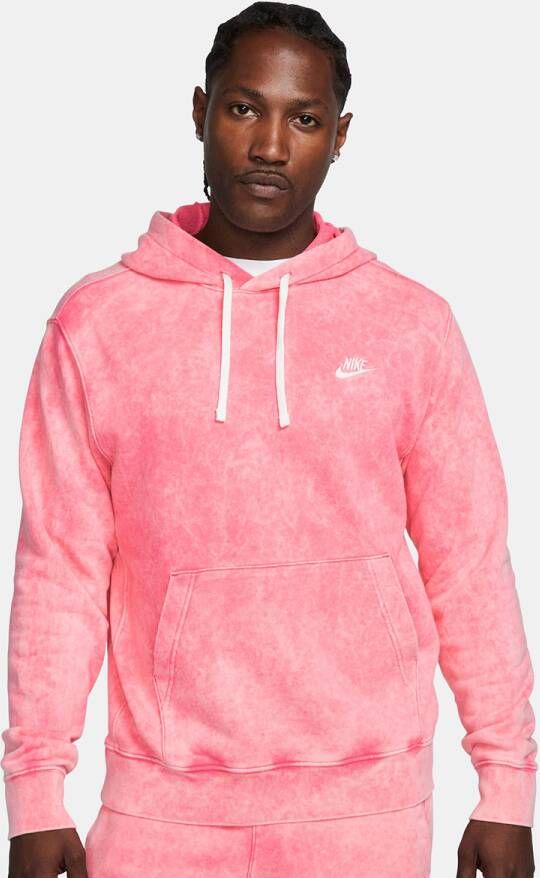 Nike Sportswear Club Wash Pullover Hoddie French Terry Hoodies Kleding pinksicle sail maat: L beschikbare maaten:M L XL