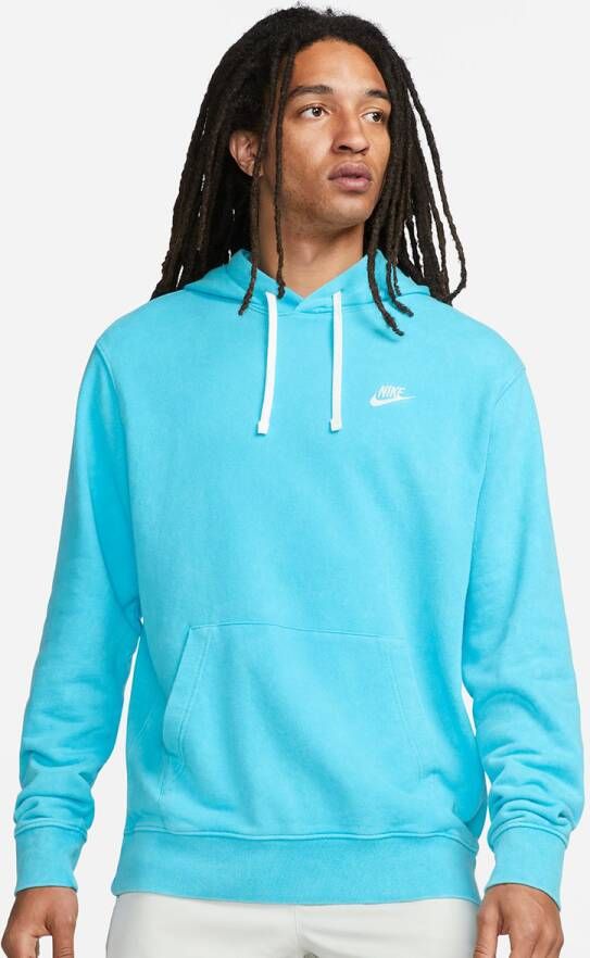 Nike Sportswear Club Wash Pullover Hoodie French Terry Hoodies Kleding baltic blue sail maat: XL beschikbare maaten:XS S L XL