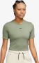 Nike Sportswear Essential Slim-fit Crop T-shirt T-shirts Kleding oil green black maat: S beschikbare maaten:XS S M L XL - Thumbnail 2