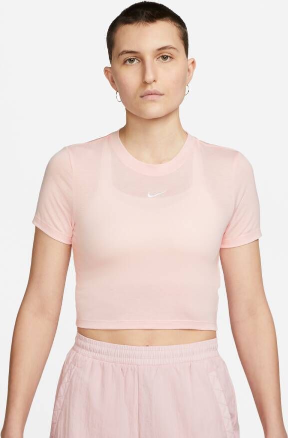 Nike Sportswear Essential Wo 's Crop Top Tanktops Kleding atmosphere white maat: XS beschikbare maaten:XS L