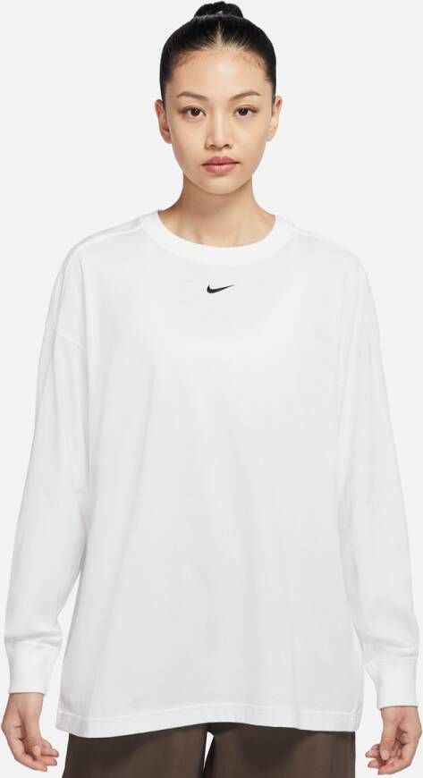Nike Sportswear Essentials Damestop met lange mouwen Wit